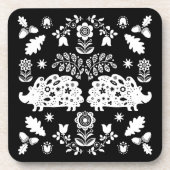 ヘッジホッグフォークアート コースター (正面)