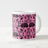 ヘッジホッグフォークアート ジャンボコーヒーマグカップ (正面右)