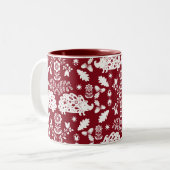 ヘッジホッグフォークアート ツートーンマグカップ (正面左)