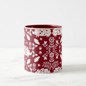 ヘッジホッグフォークアート ツートーンマグカップ (中央)