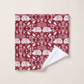 ヘッジホッグフォークアート バスタオルセット (ウォッシュタオル)