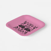 ヘッジホッグフォークアート ペーパープレート (傾斜あり)