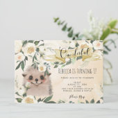 ヘッジホッグフローラオンダーフル1歳の誕生日の招待状 招待状 (スタンド正面)