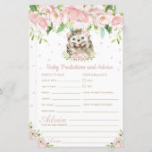 ヘッジホッグフローラベビー予測とアドバイスシャワー (正面/裏面)