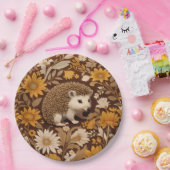 ヘッジホッグブラウンフローラウィリアムインスパイアモリス ペーパープレート (パーティー)