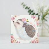 ヘッジホッグベビーシャワー招待状 招待状 (スタンド正面)