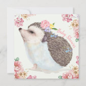 ヘッジホッグベビーシャワー招待状 招待状 (正面)