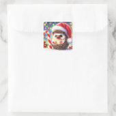 ヘッジホッグホリデーヘッジギフトステッカー スクエアシール (バッグ)