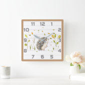 ヘッジホッグホームデコーウォールクロック スクエア壁時計 (ホーム)