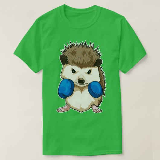 ヘッジホッグボクサーボクシング手袋ボクシング Tシャツ (デザイン正面)