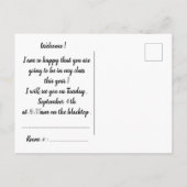 ヘッジホッグ先生の学校帰りのはがき 案内ポストカード (裏面)