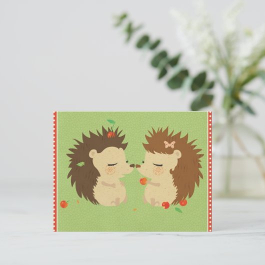 ヘッジホッグ愛はがき ポストカード (スタンド正面)