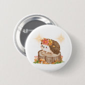 ヘッジホッグ春ボタン 缶バッジ (正面&裏面)