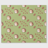 ヘッジホッグ紙とのシームレスな秋の包みおもしろい ラッピングペーパー (フラット)