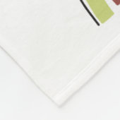 ヘッジホッグ自然フローラレインボーパターン フリースブランケット (角)