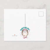 ヘッジホッグ誕生日ガールパーティー贈り物 インビテーションポストカード (裏面)