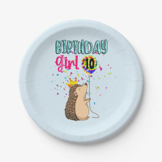 ヘッジホッグ誕生日ガールパーティー ペーパープレート