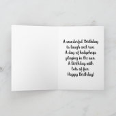 ヘッジホッグ誕生日グリーティングカード カード (内部)
