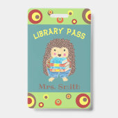 ヘッジホッグ運図書室ホールが通過する バッジ (表面)