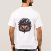 ヘッジホッグ顔フローティング抽象芸術 Tシャツ (裏面)