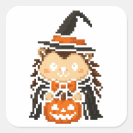 ヘッジホッグ魔女シール スクエアシール