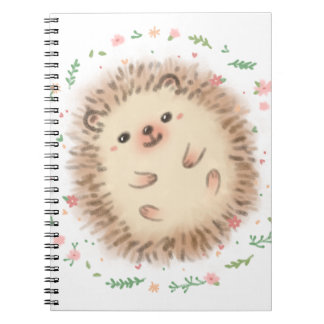 ヘッジホッグ&フラワーズイラストレーション ノートブック