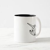 ヘッジホッグoldchoolポスターグラフィックスタイル ツートーンマグカップ (正面右)