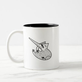 ヘッジホッグoldchoolポスターグラフィックスタイル ツートーンマグカップ