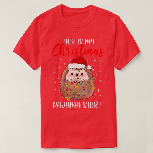ヘッジホッグSanta Claus Christmas This Is My Christma Tシャツ (デザイン正面)