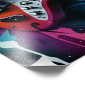 ヘッジ遊ホッグギターの落書き フォトプリント            (角)