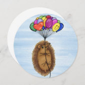 「ヘッジ」おめでとう/誕生日/お祝いカード セーブザデート (正面/裏面)