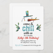 ヘッズアップ雪だるま招待状 招待状 (正面/裏面)