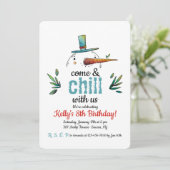 ヘッズアップ雪だるま招待状 招待状 (スタンド正面)