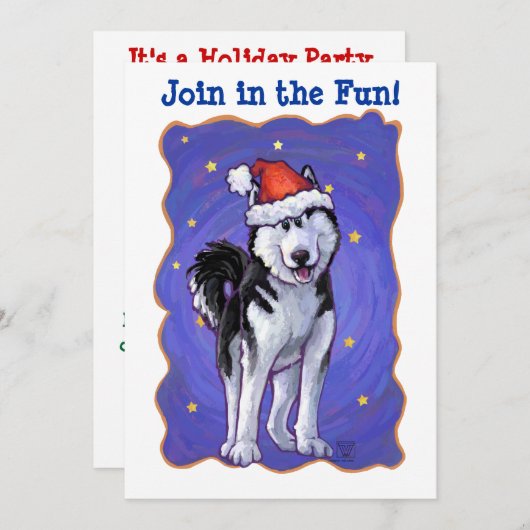 ヘッズアンドテールフェスティバルハスキークリスマスパーティー 招待状 (正面/裏面)