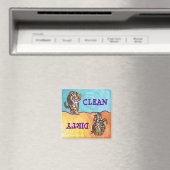 ヘッズテールタイガー汚れたクリーン食洗機マグネット マグネット (インサイチュ (食洗機))