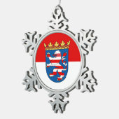 ヘッセのスノーフレークペーターのクリスマス装飾旗 スノーフレークピューターオーナメント (右)