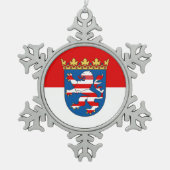 ヘッセのスノーフレークペーターのクリスマス装飾旗 スノーフレークピューターオーナメント (正面)