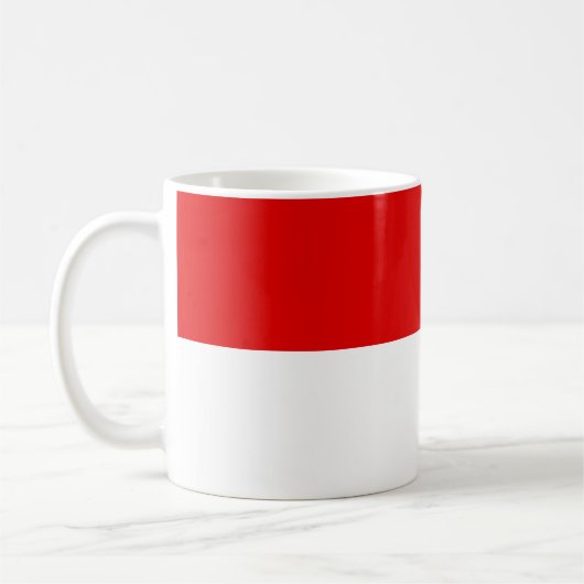 ヘッセン州の旗のコーヒーマグ コーヒーマグカップ (左)