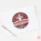ヘッセンHessisch Schweizer Schweiz Baum Wurzel ラウンドシール (封筒)