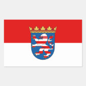 ヘッセ長方形ステッカーのフラグ 長方形シール (正面)