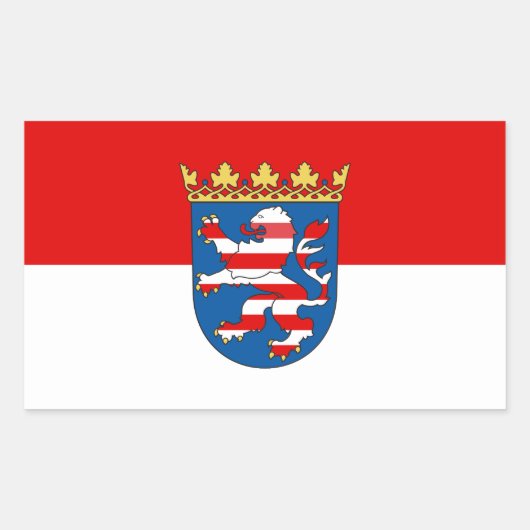 ヘッセ長方形ステッカーのフラグ 長方形シール (正面)