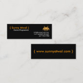 ヘッダー、{明るいAtwal}、ゲームプログラマー、情報… スキニー名刺 (正面/裏面)