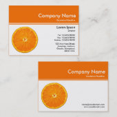 ヘッダーIII v2 -オレンジ(F66C01)を-クレメンタイン着色して下さい 名刺 (正面/裏面)