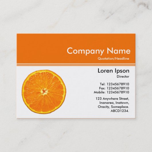 ヘッダーIII v2 -オレンジ(F66C01)を-クレメンタイン着色して下さい 名刺 (正面)