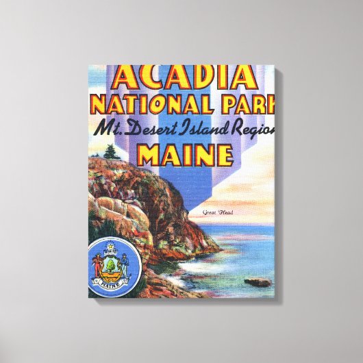 ヘッドとメ素晴らしインシールの表示 キャンバスプリント (正面)