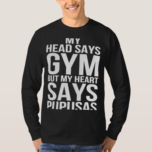 ヘッドはジムハートはプウサストレーニングフィットネスGと言う Tシャツ (正面)