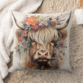 ヘッドウェアのハイランド牛3 / 4 クッション (ブランケット)