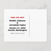 ヘッドオーバーヒール日付はがき、赤を保存 案内ポストカード (裏面)