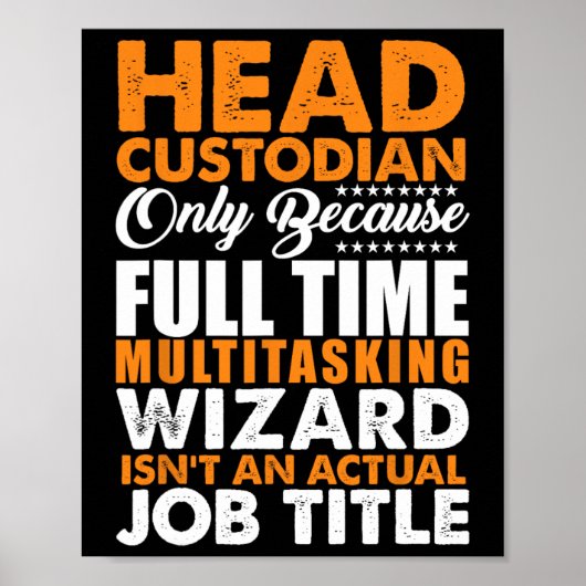 ヘッドカストディーは実際の役職ウィザードではない ポスター (正面)