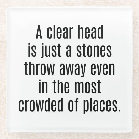 ヘッドガ澄んラスのコースター ガラスコースター (正面)